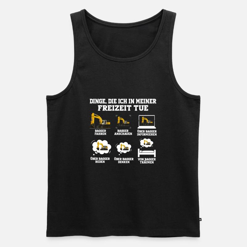 Bagger Baggerfahrer Baggern Geschenk - Männer Premium Bio Tank Top - Schwarz