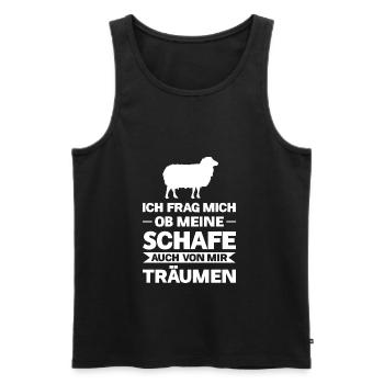 Schafe Schaf Schäfer Geschenk - Männer Premium Bio Tank Top - Schwarz - Vorne - AI Model Male 178 light (178cm)