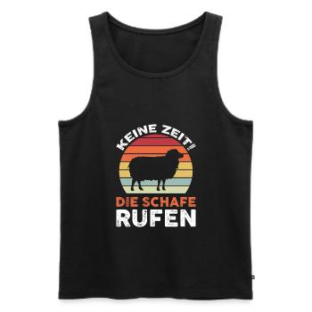 Schafe Schaf Schäfer Geschenk - Männer Premium Bio Tank Top - Schwarz - Vorne - AI Model Male 178 light (178cm)