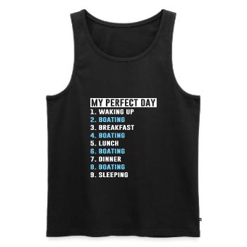 Boat Boat Gift - Men's Premium Organic Tank Top - black - Front - Michal (187cm)