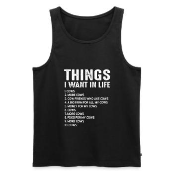 Kühe Kuh Geschenk - Männer Premium Bio Tank Top - Schwarz - Vorne - AI Model Male 178 light (178cm)