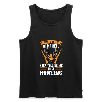 Chasseur de chasse Cadeau de chasse - Débardeur bio Premium Homme - noir - Devant - Michal (187cm)