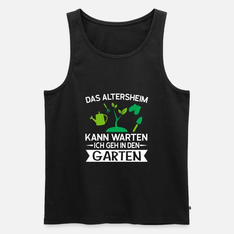 Gartenarbeit Gärtner Gartenarbeiter Geschenk - Männer Premium Bio Tank Top - Schwarz