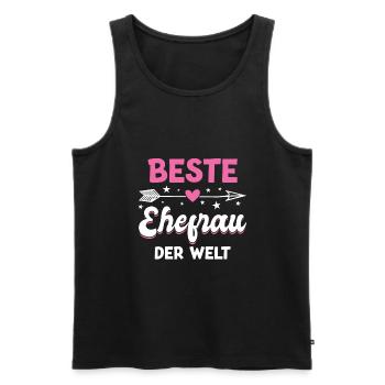 Beste Ehefrau Ehemann Ehefrau Geschenk - Männer Premium Bio Tank Top - Schwarz - Vorne - Michal (187cm)