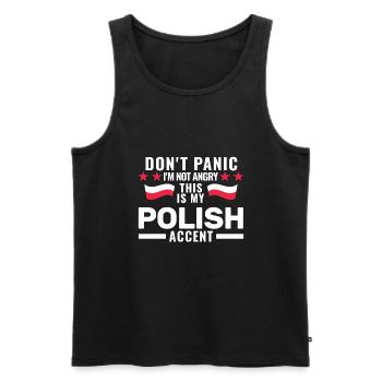 Polish Roots Poland Polish Flag Gift - Men's Premium Organic Tank Top - black - Front - AI Model Male 178 light (178cm)