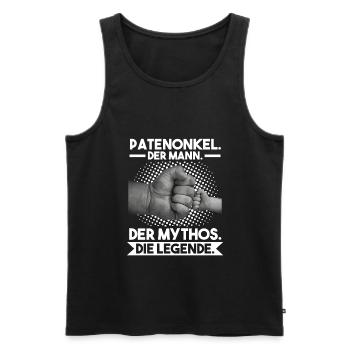 Patenonkel Taufpate Taufkind Geschenk - Männer Premium Bio Tank Top - Schwarz - Vorne - Michal (187cm)