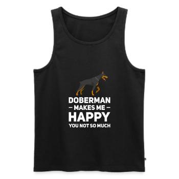 Dobermann Dobermann Geschenk - Männer Premium Bio Tank Top - Schwarz - Vorne - AI Model Male 178 light (178cm)
