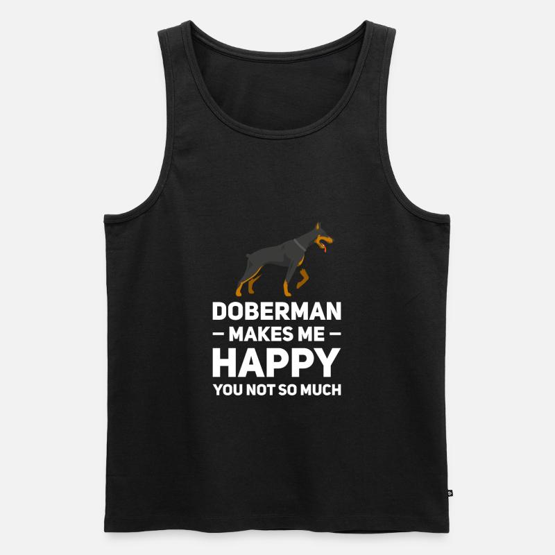 Dobermann Dobermann Geschenk - Männer Premium Bio Tank Top - Schwarz
