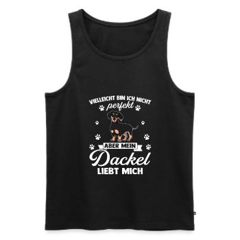 Dackel Dackel Geschenk - Männer Premium Bio Tank Top - Schwarz - Vorne - AI Model Male 178 light (178cm)