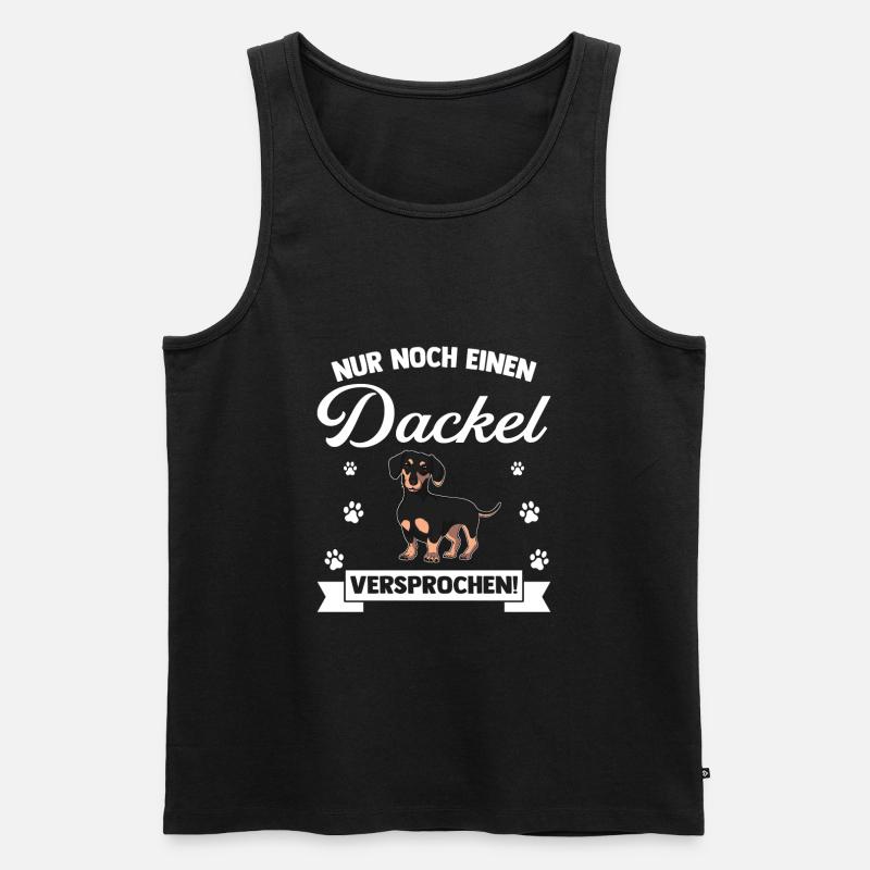 Dackel Dackel Geschenk - Männer Premium Bio Tank Top - Schwarz