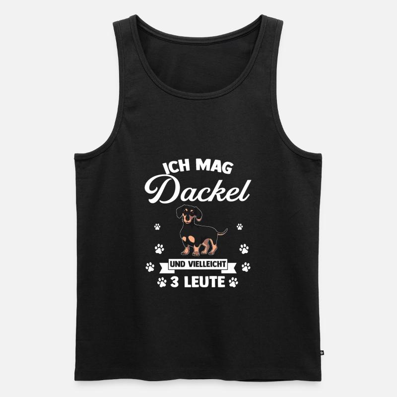 Dackel Dackel Geschenk - Männer Premium Bio Tank Top - Schwarz