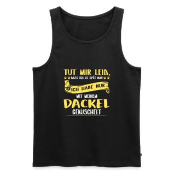 Dackel Dackel Geschenk - Männer Premium Bio Tank Top - Schwarz - Vorne - AI Model Male 178 light (178cm)