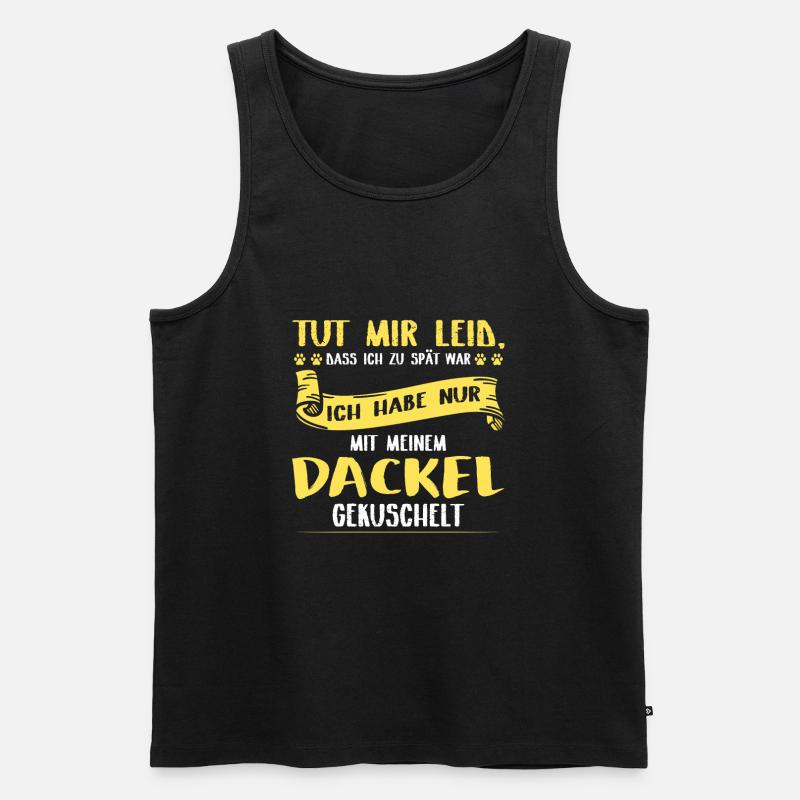 Dackel Dackel Geschenk - Männer Premium Bio Tank Top - Schwarz