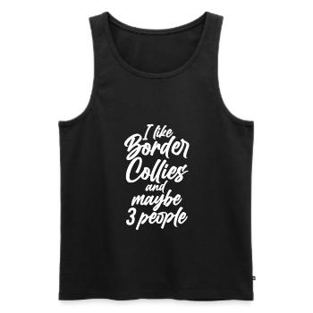 Border Collie Border Collie Geschenk - Männer Premium Bio Tank Top - Schwarz - Vorne - AI Model Male 178 light (178cm)