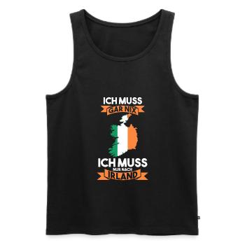 Irland Irisch Irländer Geschenk - Männer Premium Bio Tank Top - Schwarz - Vorne - Michal (187cm)