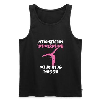 Handstand Handstände Turnerin Geschenk - Männer Premium Bio Tank Top - Schwarz - Vorne - Michal (187cm)