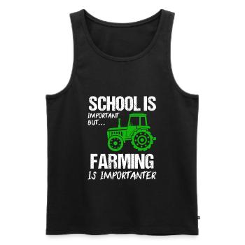 Landwirtschaft Farmer Farm Geschenk - Männer Premium Bio Tank Top - Schwarz - Vorne - Michal (187cm)