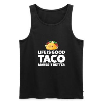 Tacos Taco Gift - Men's Premium Organic Tank Top - black - Front - AI Model Male 178 light (178cm)