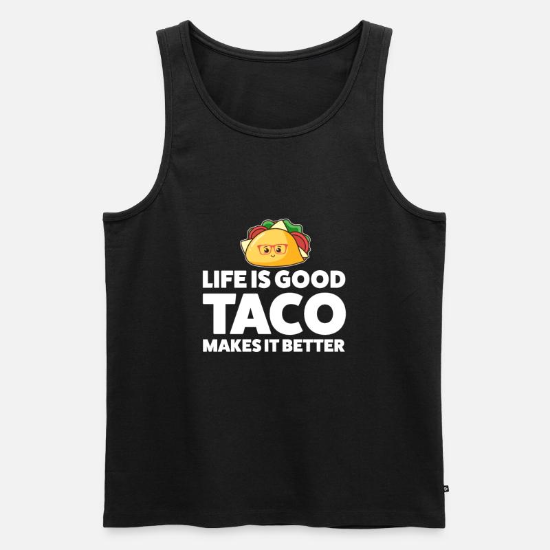 Tacos Taco Geschenk - Männer Premium Bio Tank Top - Schwarz