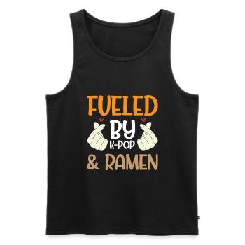 K-Pop & Ramen K-Pop & Ramen Gift - Men's Premium Organic Tank Top - black - Front - Michal (187cm)