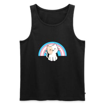 Transgender Cat Transgender Pride Cat Gift - Men's Premium Organic Tank Top - black - Front - AI Model Male 178 light (178cm)