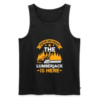 Bûcheron Lumberjack Job Cadeau - Débardeur bio Premium Homme - noir - Devant - Michal (187cm)