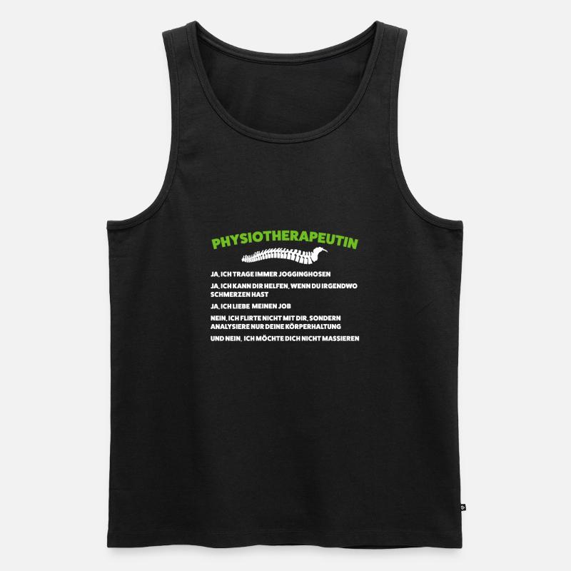 Physio Physiotherapeutin Praxis Geschenk - Männer Premium Bio Tank Top - Schwarz