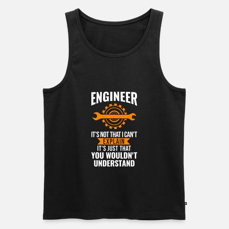 Engineer Engineers Engine Gift - Men's Premium Organic Tank Top - black