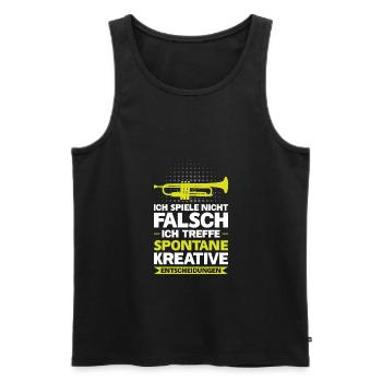 Trompete Trompetenspieler Trompeter Geschenk - Männer Premium Bio Tank Top - Schwarz - Vorne - AI Model Male 178 light (178cm)