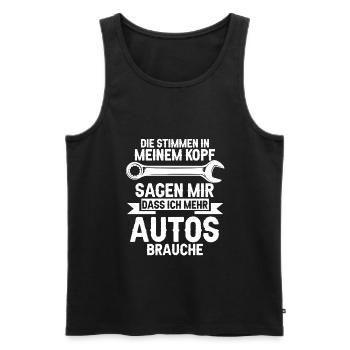 Autos Automechaniker Autoschrauber Geschenk - Männer Premium Bio Tank Top - Schwarz - Vorne - AI Model Male 178 light (178cm)