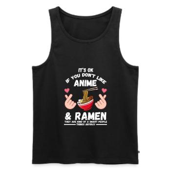 Anime Anime Merch Anime Fanartikel Geschenk - Männer Premium Bio Tank Top - Schwarz - Vorne - Michal (187cm)