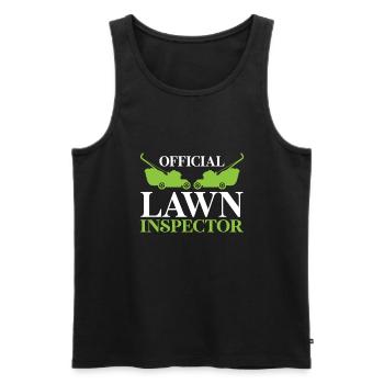 Lawn Mower Lawn Mowing Gift - Men's Premium Organic Tank Top - black - Front - Michal (187cm)