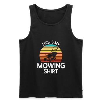 Lawn Mower Lawn Mowing Gift - Men's Premium Organic Tank Top - black - Front - Michal (187cm)
