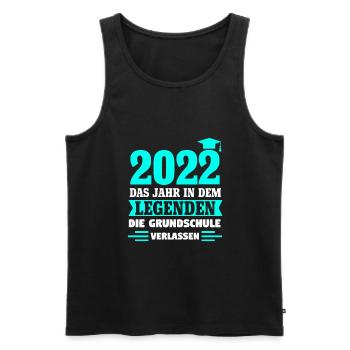 Grundschule 2022 Grundschule Abschluss Geschenk - Männer Premium Bio Tank Top - Schwarz - Vorne - Michal (187cm)