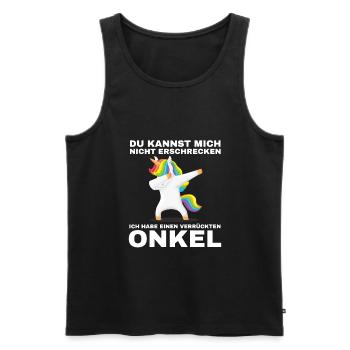 Nichte Onkel Nichten Geschenk - Männer Premium Bio Tank Top - Schwarz - Vorne - Michal (187cm)