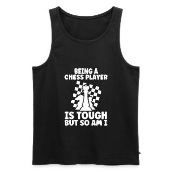 Schach Schachspieler Schachspiel Geschenk - Männer Premium Bio Tank Top - Schwarz - Vorne - Michal (187cm)