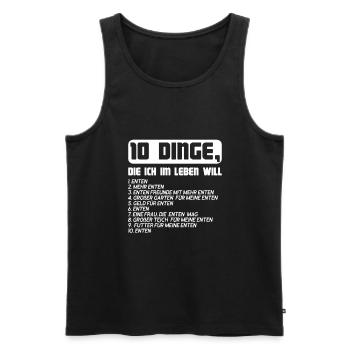Enten Entenzüchter Ente Geschenk - Männer Premium Bio Tank Top - Schwarz - Vorne - Michal (187cm)