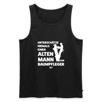 Baumpfleger Arborist Baumkletterer Geschenk - Männer Premium Bio Tank Top - Schwarz - Vorne - AI Model Male 178 light (178cm)