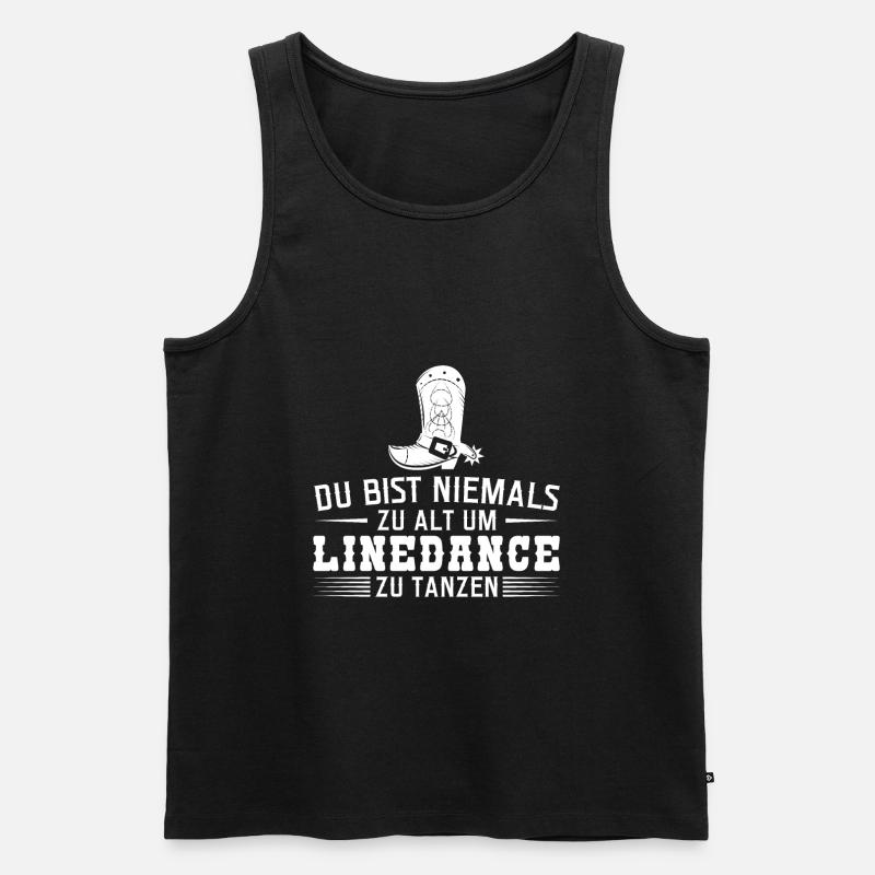 Linedance Linedancer Tänzer Geschenk - Männer Premium Bio Tank Top - Schwarz