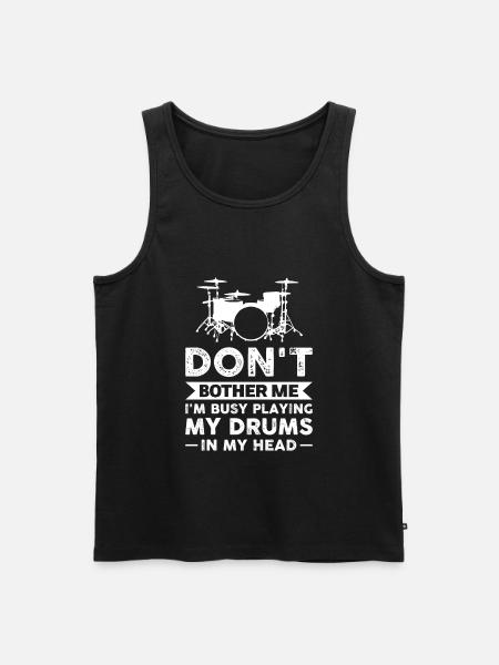 Drumming Drums Playing drums - Men's Premium Organic Tank Top - black