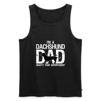 Dackel Papa Dackel Dackel Besitzer Geschenk - Männer Premium Bio Tank Top - Schwarz - Vorne - AI Model Male 178 light (178cm)