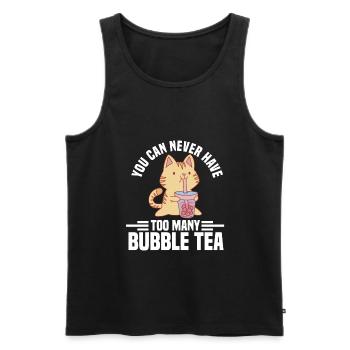 bubble tea bubble tea merch bubble tea merchandise - Men's Premium Organic Tank Top - black - Front - AI Model Male 178 light (178cm)