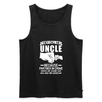 Uncle Uncle Family Gift - Men's Premium Organic Tank Top - black - Front - Michal (187cm)