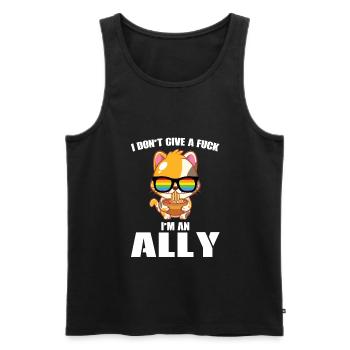 Allied Cats Ramen LGBT Pride Cats Gift - Men's Premium Organic Tank Top - black - Front - AI Model Male 178 light (178cm)