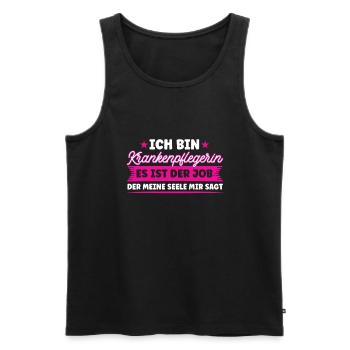 Krankenpflegerin Pflegedienst Krankenschwester - Männer Premium Bio Tank Top - Schwarz - Vorne - Michal (187cm)