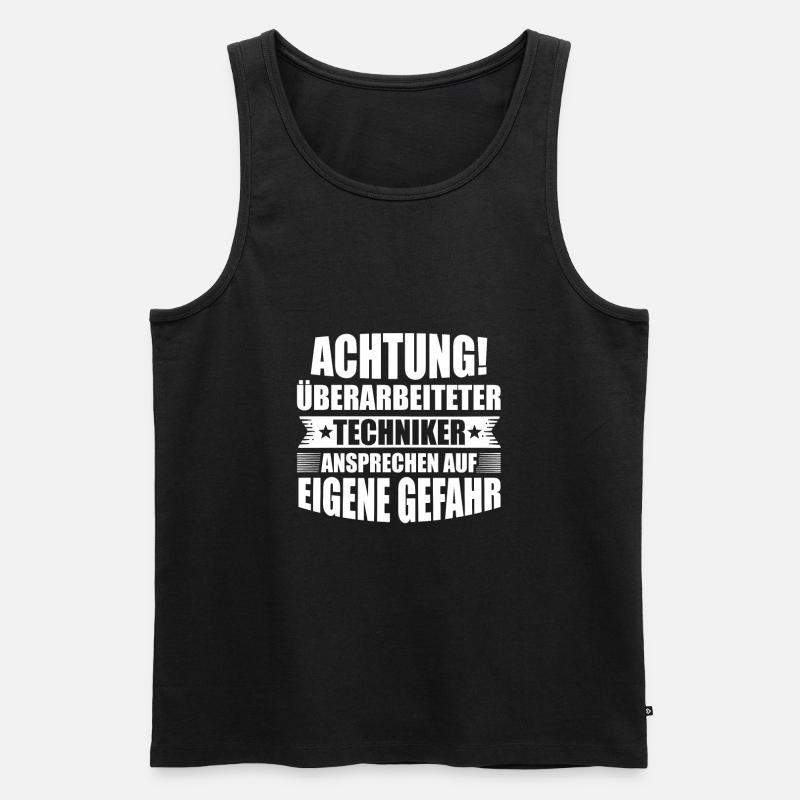 Techniker Ingenieur Technik Geschenk - Männer Premium Bio Tank Top - Schwarz