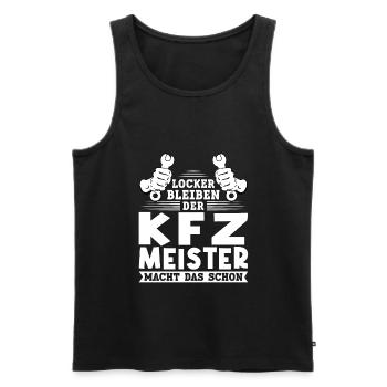 KFZ Meister Auto Schrauber KFZ-Meister Geschenk - Männer Premium Bio Tank Top - Schwarz - Vorne - Michal (187cm)