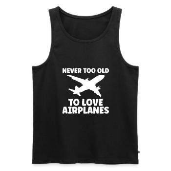 Flugzeug Flugzeuge Pilot Geschenk - Männer Premium Bio Tank Top - Schwarz - Vorne - AI Model Male 178 light (178cm)