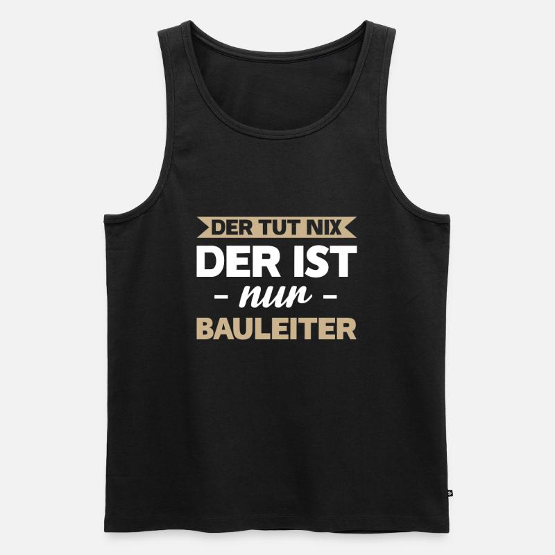 Bauleiter Bauführer Bauleitung Geschenk - Männer Premium Bio Tank Top - Schwarz