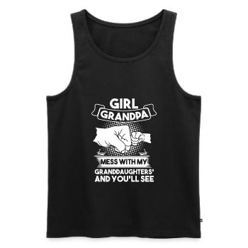Grand-père de la fille Grand-père de la fille - Débardeur bio Premium Homme - noir - Devant - Michal (187cm)